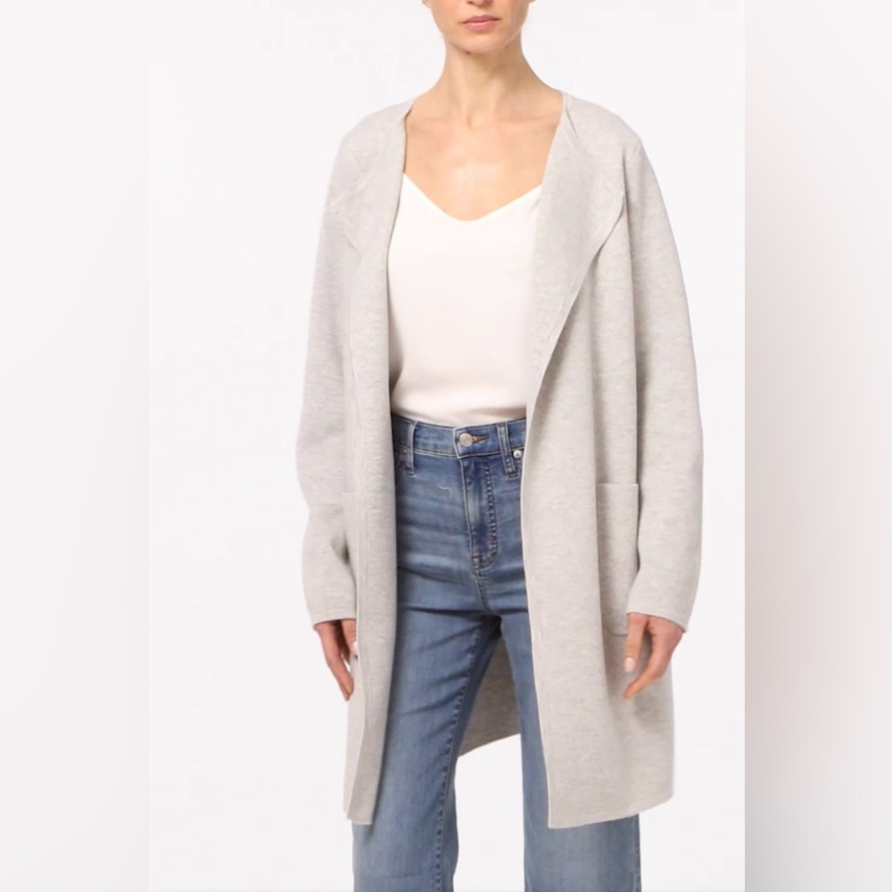 JCrew Juliette collarless sweater-blazer